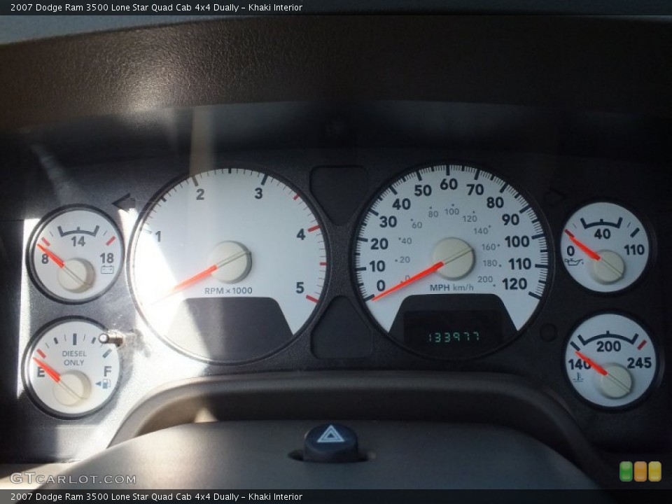 Khaki Interior Gauges for the 2007 Dodge Ram 3500 Lone Star Quad Cab 4x4 Dually #70136537