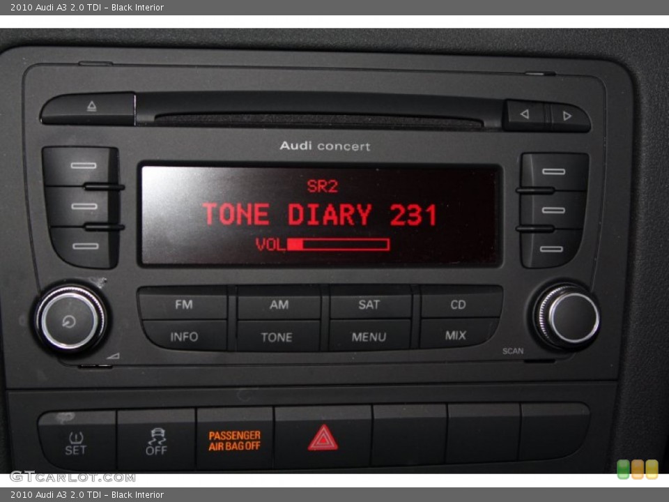 Black Interior Audio System for the 2010 Audi A3 2.0 TDI #70144097