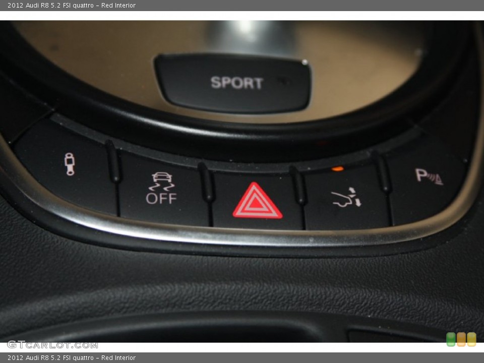Red Interior Controls for the 2012 Audi R8 5.2 FSI quattro #70144478