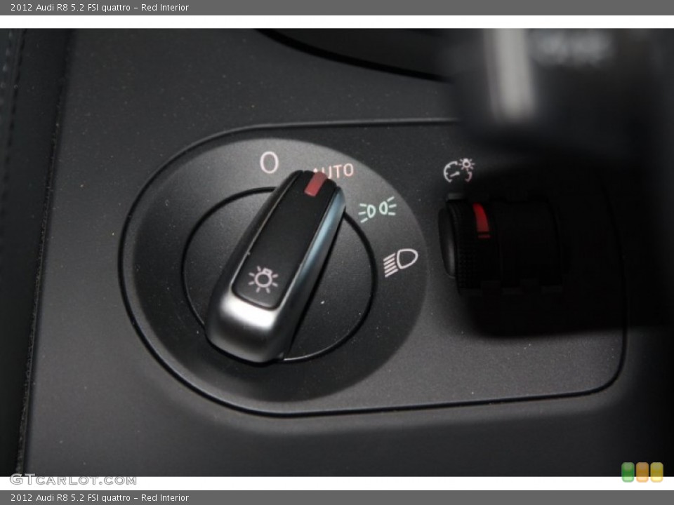 Red Interior Controls for the 2012 Audi R8 5.2 FSI quattro #70144604
