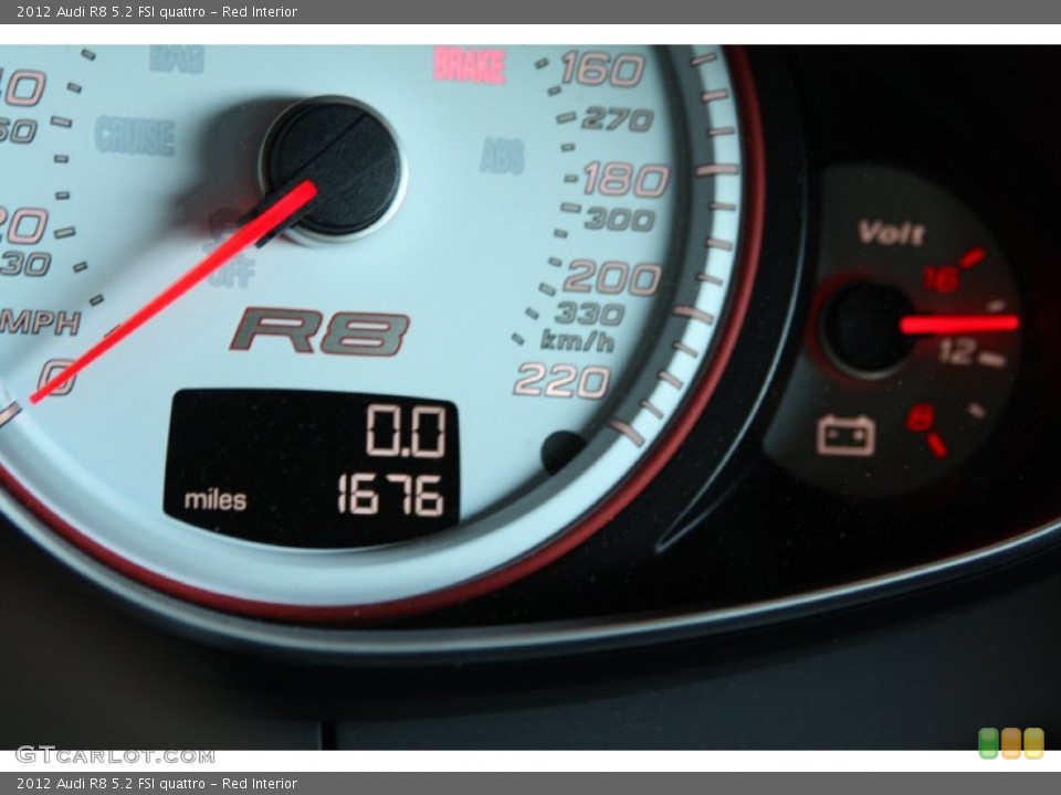 Red Interior Gauges for the 2012 Audi R8 5.2 FSI quattro #70144679