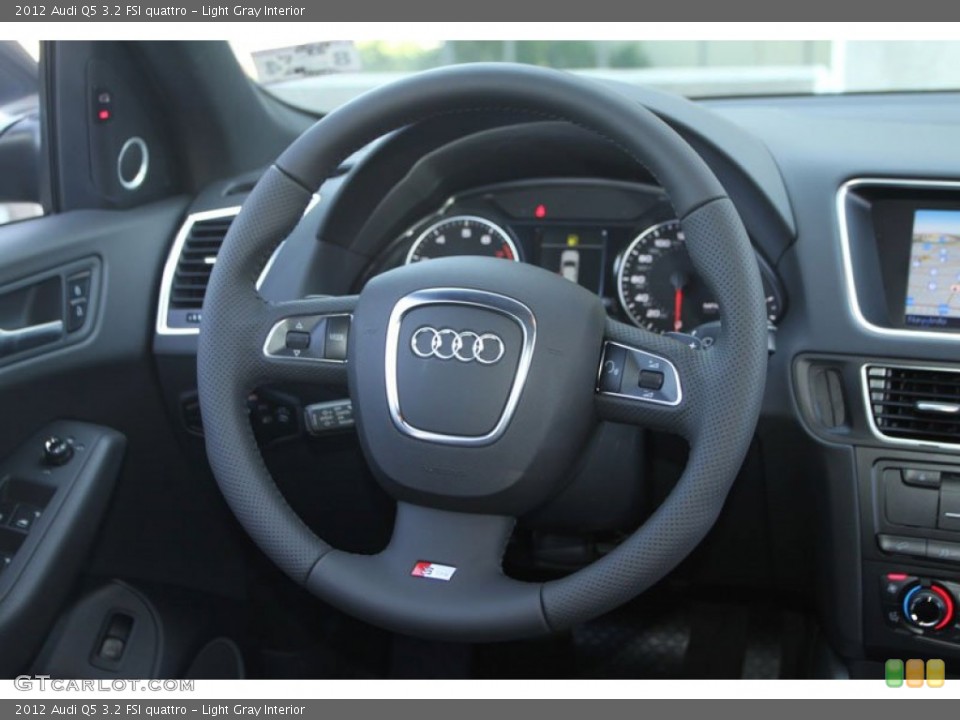 Light Gray Interior Steering Wheel for the 2012 Audi Q5 3.2 FSI quattro #70145486