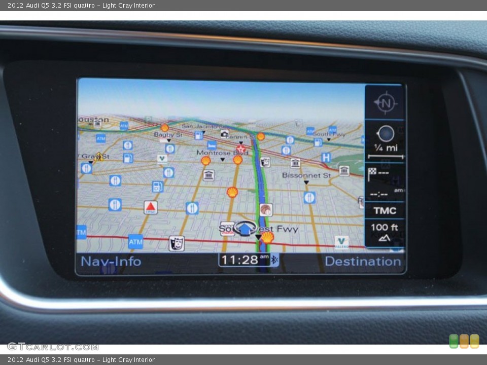 Light Gray Interior Navigation for the 2012 Audi Q5 3.2 FSI quattro #70145495