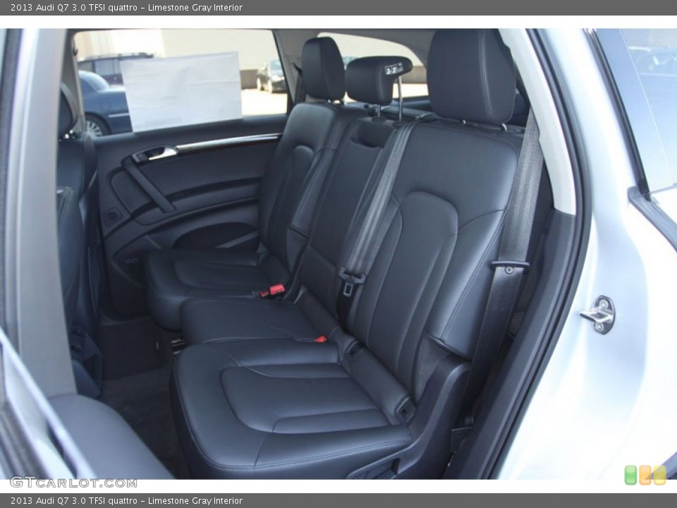Limestone Gray Interior Rear Seat for the 2013 Audi Q7 3.0 TFSI quattro #70146202