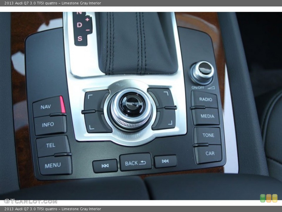 Limestone Gray Interior Controls for the 2013 Audi Q7 3.0 TFSI quattro #70146278