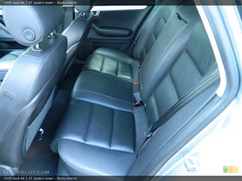 Ebony Interior Rear Seat for the 2006 Audi A4 2.0T quattro Avant #70148531