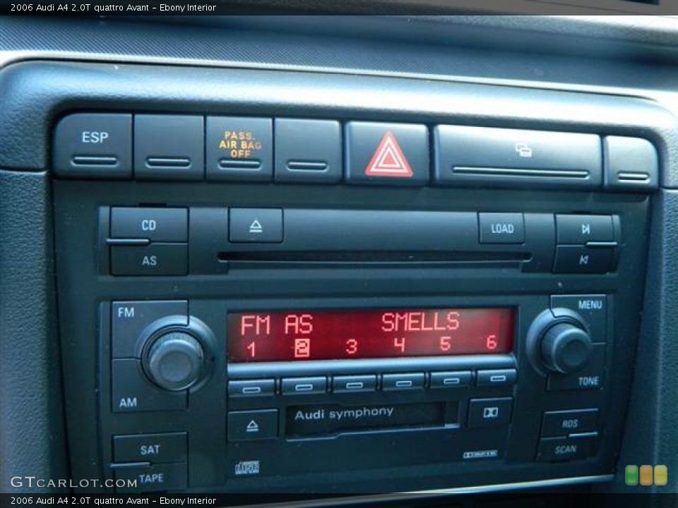 Ebony Interior Audio System for the 2006 Audi A4 2.0T quattro Avant #70148597