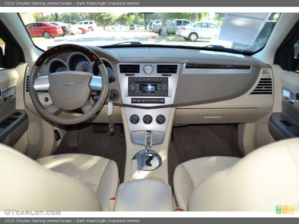 Dark Khaki/Light Graystone Interior Dashboard for the 2010 Chrysler Sebring Limited Sedan #70148948