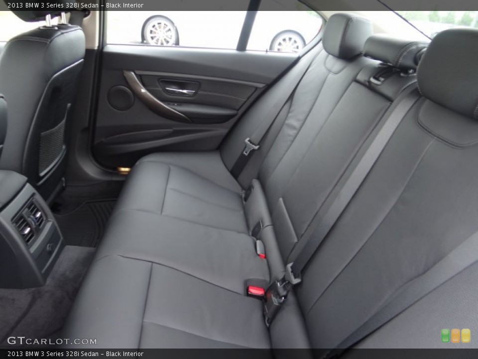 Black Interior Rear Seat for the 2013 BMW 3 Series 328i Sedan #70150502