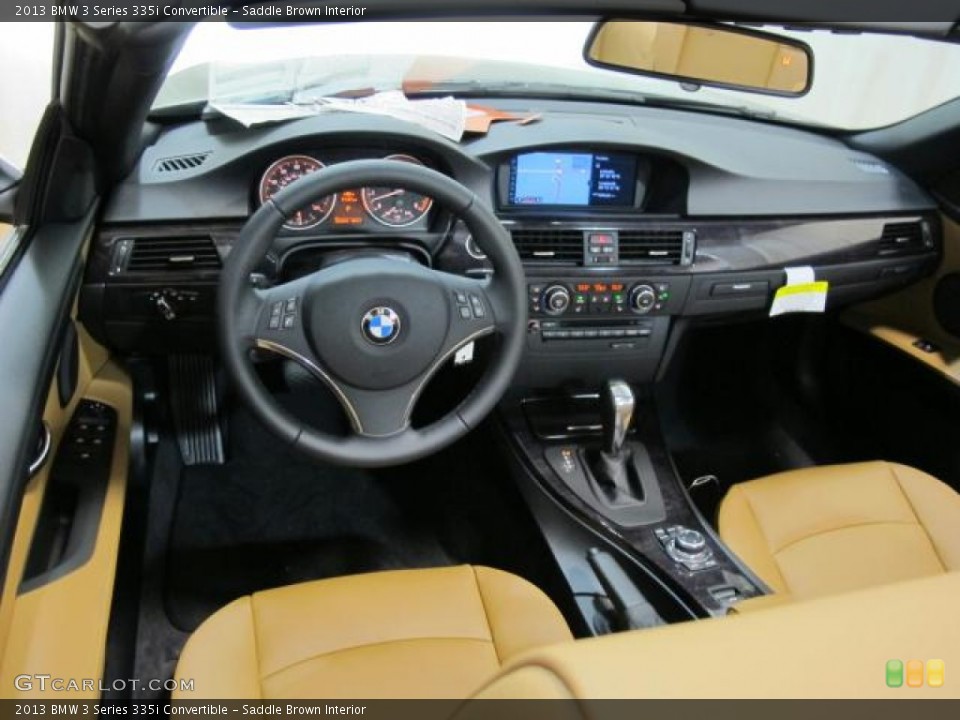 Saddle Brown Interior Dashboard for the 2013 BMW 3 Series 335i Convertible #70153826