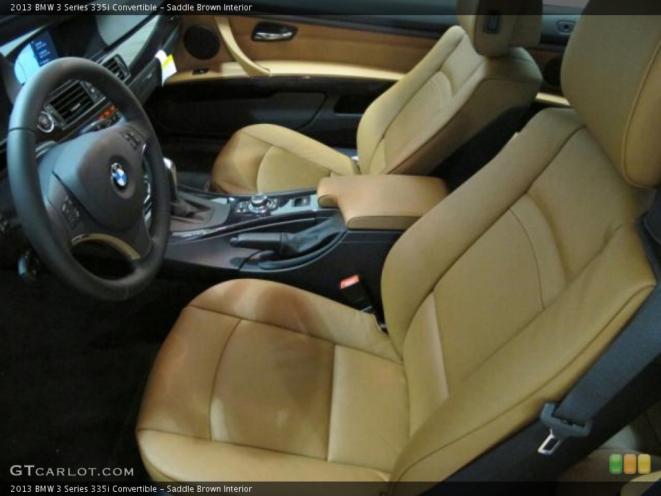 Saddle Brown Interior Front Seat for the 2013 BMW 3 Series 335i Convertible #70153859
