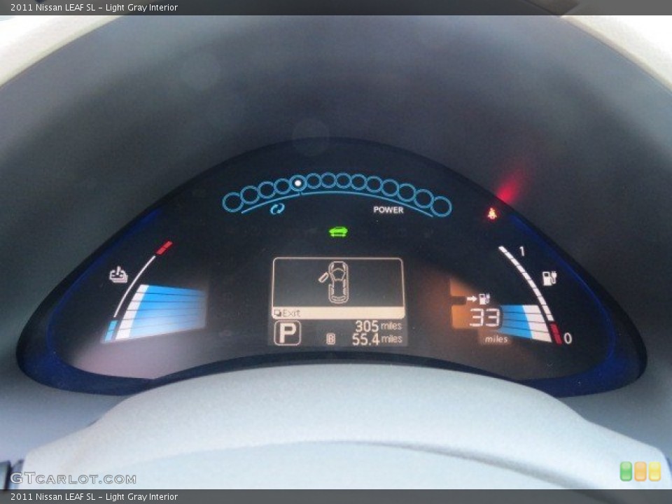 Light Gray Interior Gauges for the 2011 Nissan LEAF SL #70157039
