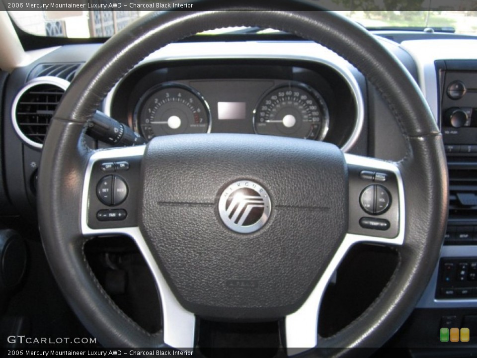 Charcoal Black Interior Steering Wheel for the 2006 Mercury Mountaineer Luxury AWD #70158116