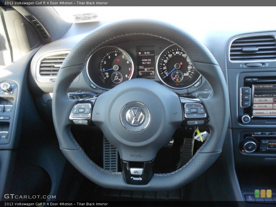 Titan Black Interior Steering Wheel for the 2013 Volkswagen Golf R 4 Door 4Motion #70160237