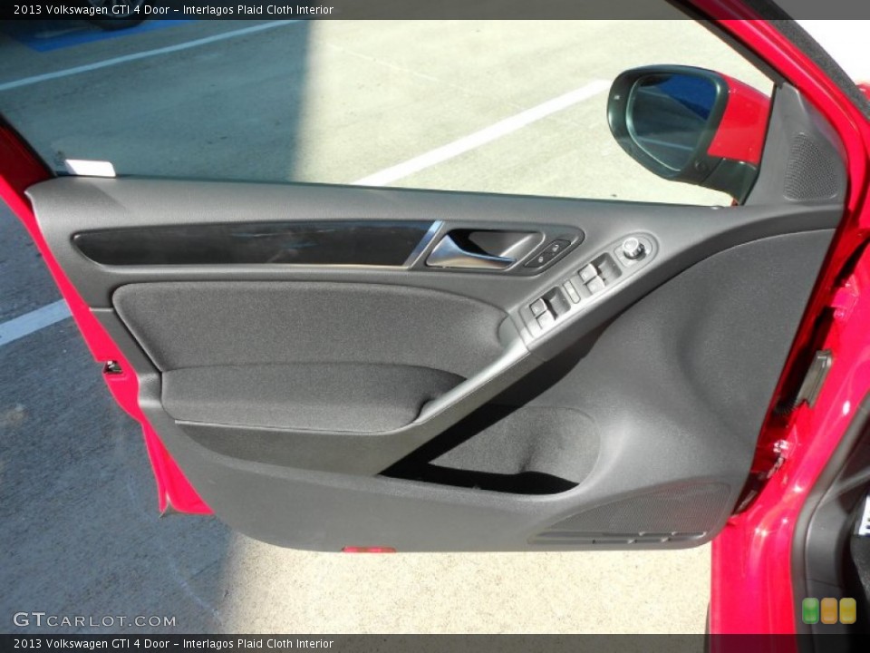 Interlagos Plaid Cloth Interior Door Panel for the 2013 Volkswagen GTI 4 Door #70160546