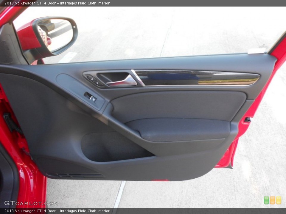 Interlagos Plaid Cloth Interior Door Panel for the 2013 Volkswagen GTI 4 Door #70160564