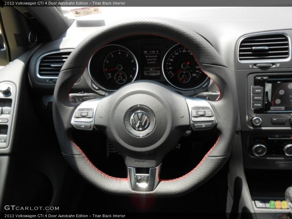 Titan Black Interior Steering Wheel for the 2013 Volkswagen GTI 4 Door Autobahn Edition #70161260