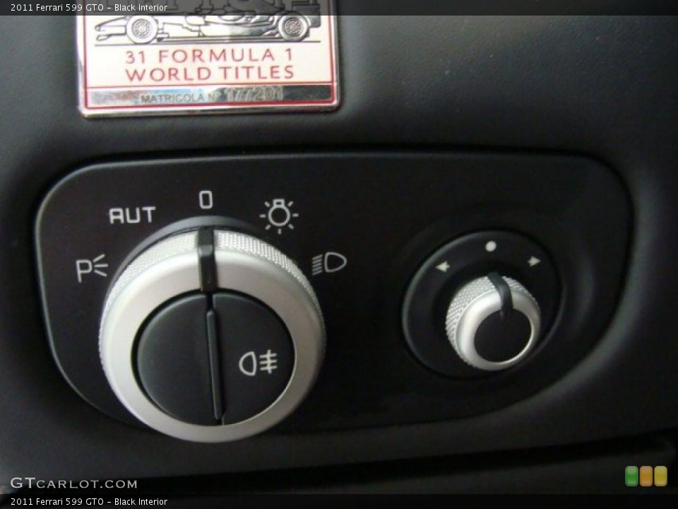 Black Interior Controls for the 2011 Ferrari 599 GTO #70165184