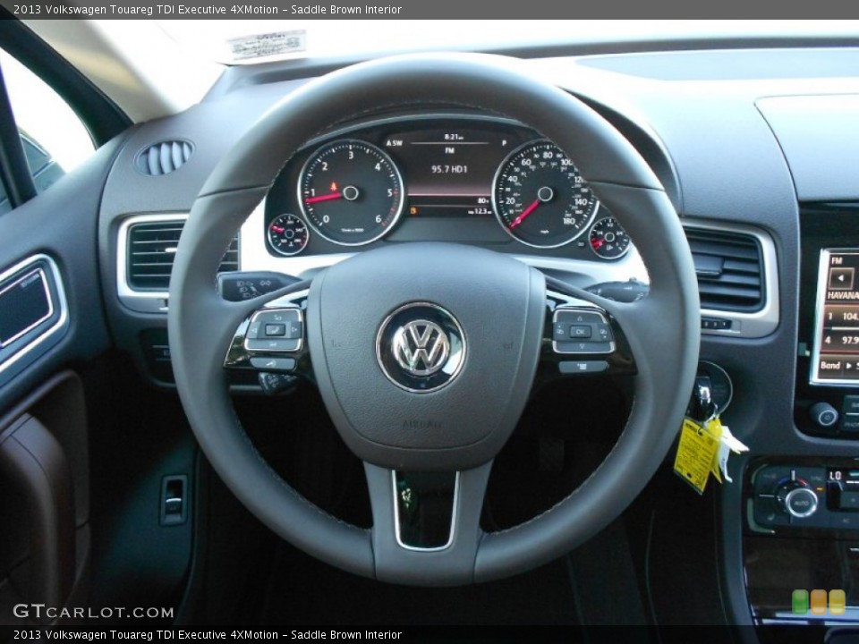 Saddle Brown Interior Steering Wheel for the 2013 Volkswagen Touareg TDI Executive 4XMotion #70166276