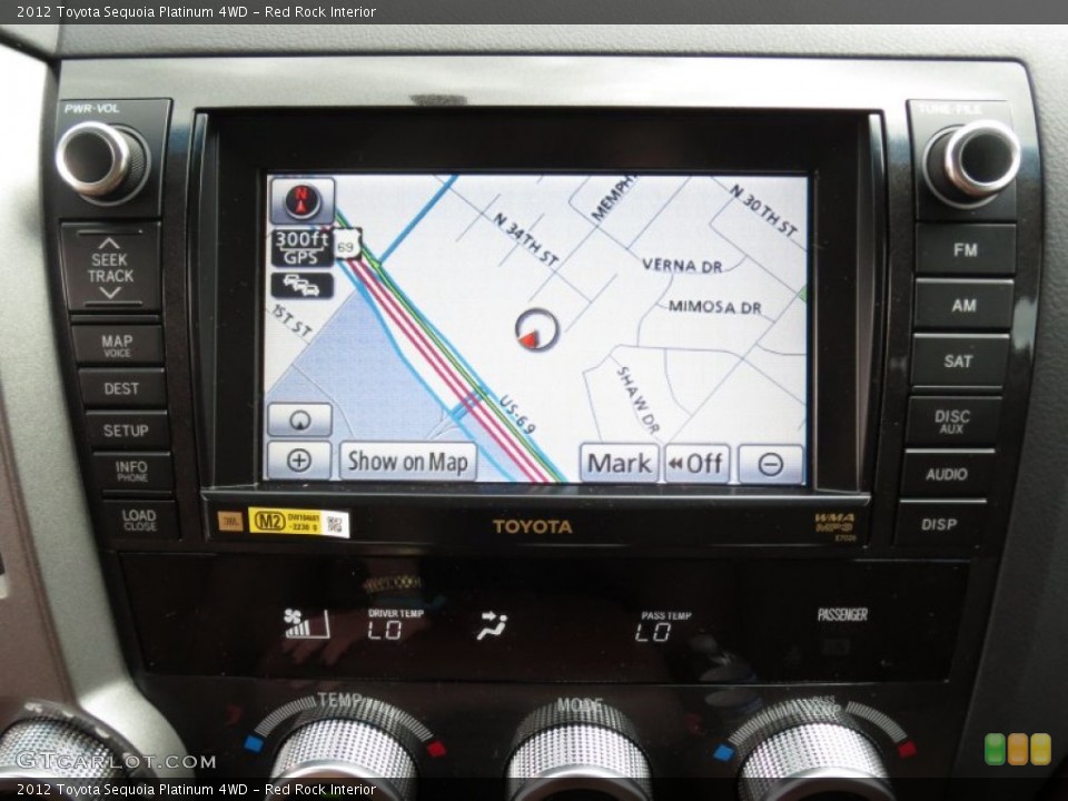 Red Rock Interior Navigation for the 2012 Toyota Sequoia Platinum 4WD #70169459