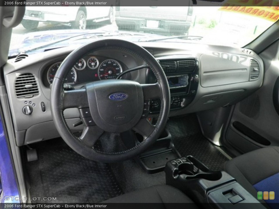 Ebony Black/Blue Interior Photo for the 2006 Ford Ranger STX SuperCab #70169717