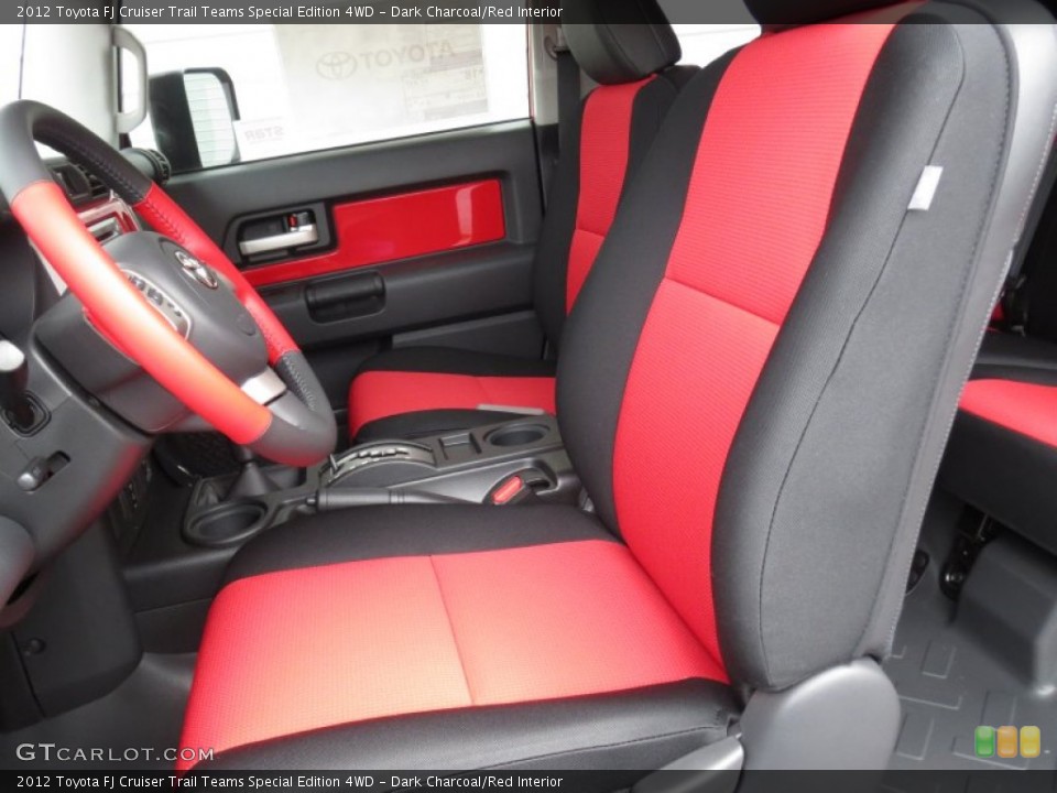 Dark Charcoal/Red Interior Photo for the 2012 Toyota FJ Cruiser Trail Teams Special Edition 4WD #70170119