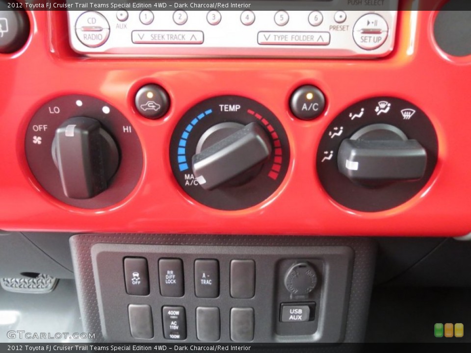 Dark Charcoal/Red Interior Controls for the 2012 Toyota FJ Cruiser Trail Teams Special Edition 4WD #70170173