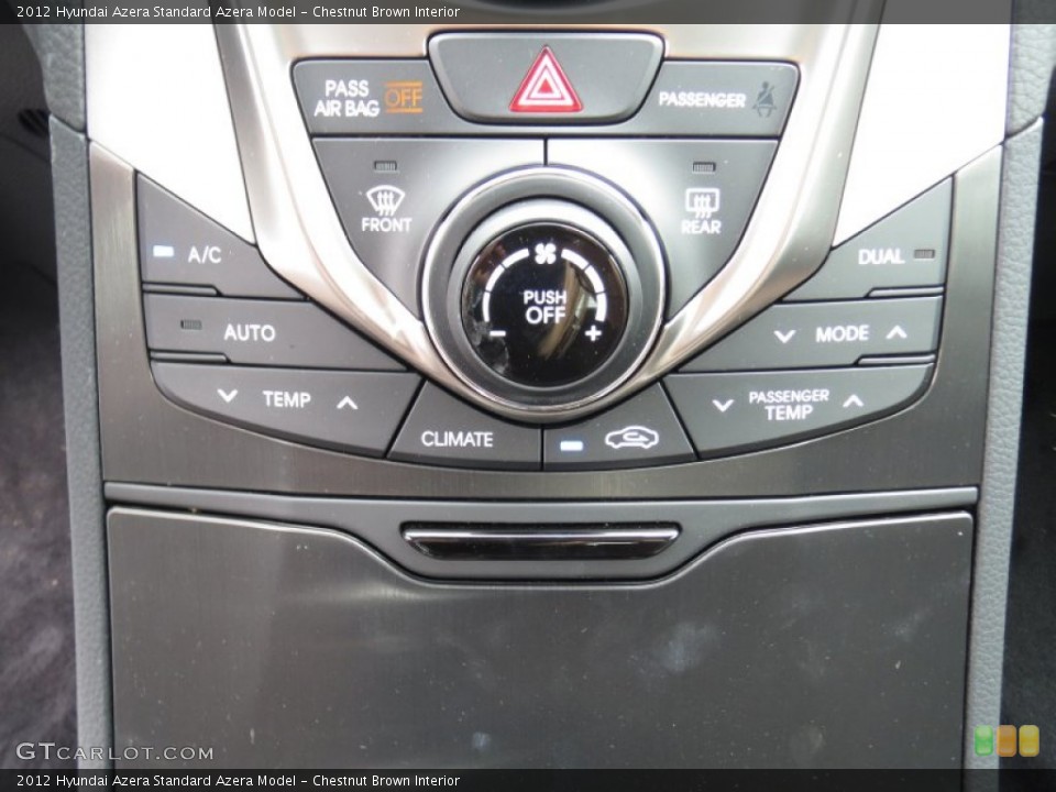 Chestnut Brown Interior Controls for the 2012 Hyundai Azera  #70170475