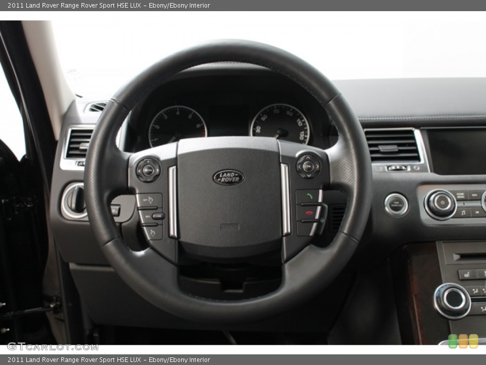 Ebony/Ebony Interior Steering Wheel for the 2011 Land Rover Range Rover Sport HSE LUX #70171444