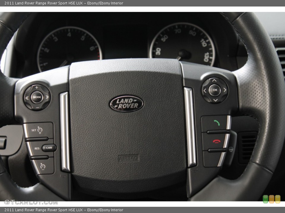 Ebony/Ebony Interior Controls for the 2011 Land Rover Range Rover Sport HSE LUX #70171454