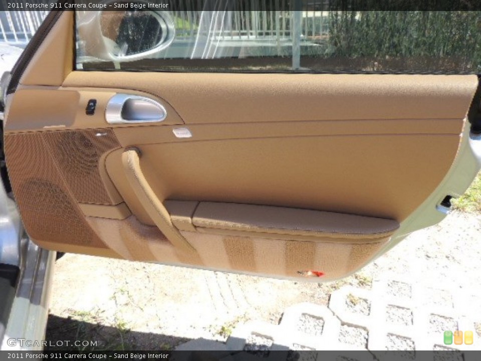 Sand Beige Interior Door Panel for the 2011 Porsche 911 Carrera Coupe #70177914