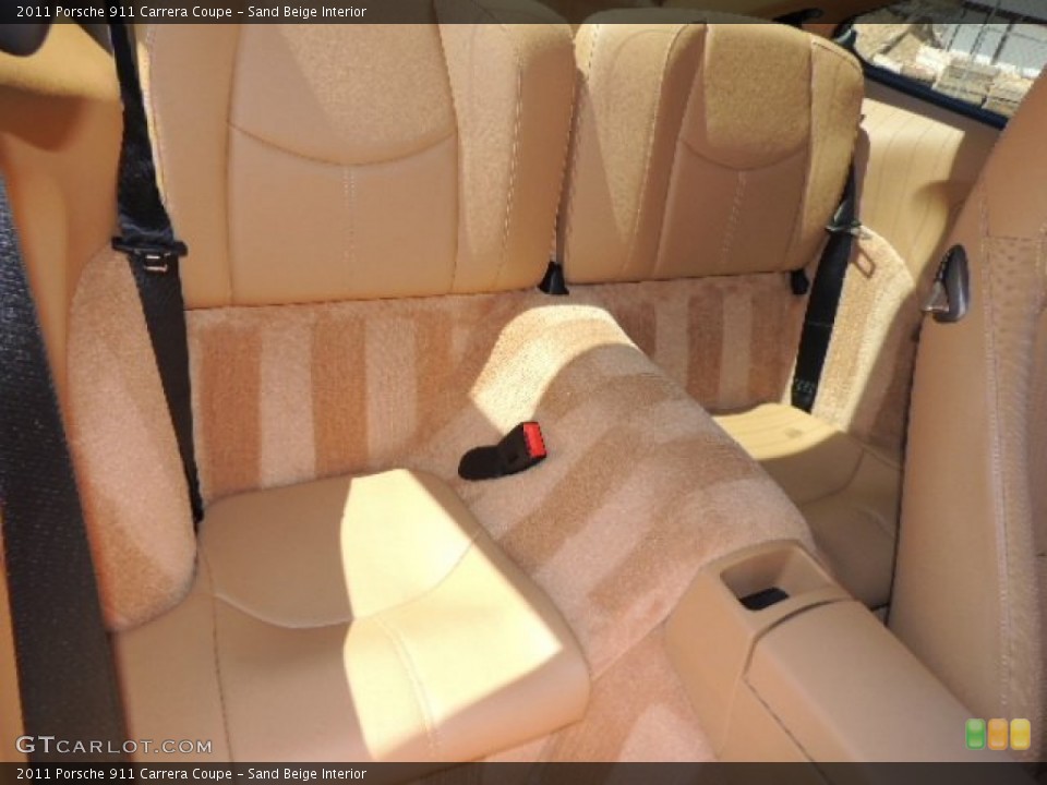 Sand Beige Interior Rear Seat for the 2011 Porsche 911 Carrera Coupe #70177940