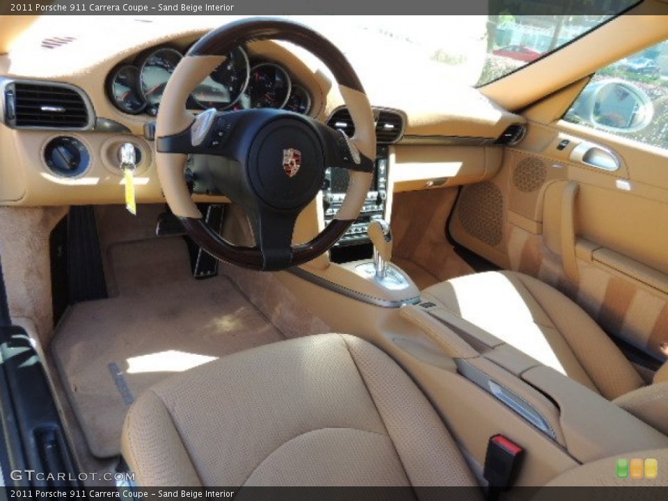 Sand Beige Interior Photo for the 2011 Porsche 911 Carrera Coupe #70177973