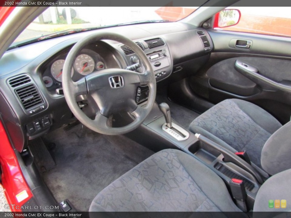 Black Interior Prime Interior for the 2002 Honda Civic EX Coupe #70181009