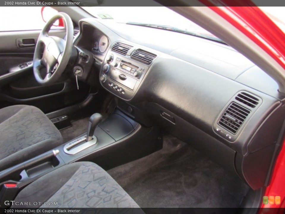 Black Interior Dashboard for the 2002 Honda Civic EX Coupe #70181150