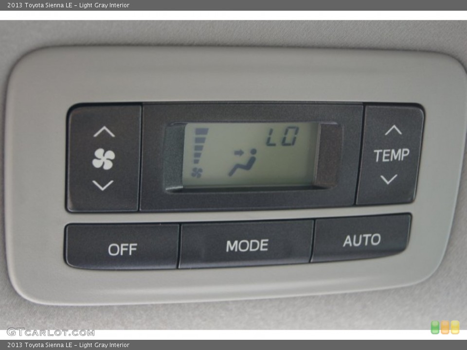 Light Gray Interior Controls for the 2013 Toyota Sienna LE #70181852