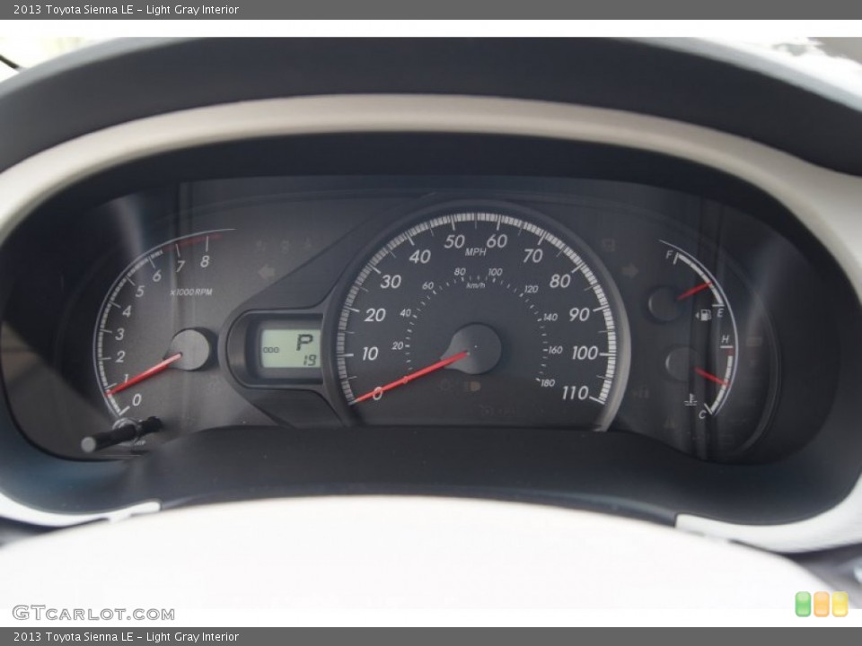 Light Gray Interior Gauges for the 2013 Toyota Sienna LE #70181933