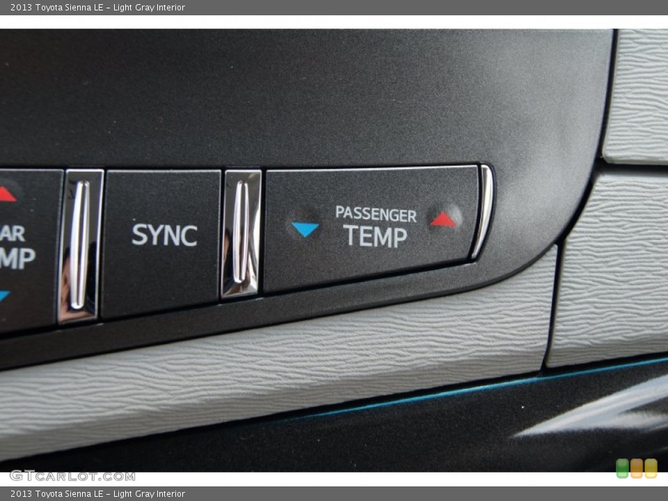 Light Gray Interior Controls for the 2013 Toyota Sienna LE #70181975