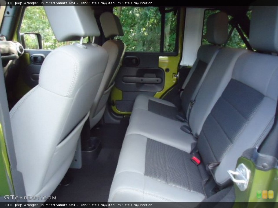 Dark Slate Gray/Medium Slate Gray Interior Rear Seat for the 2010 Jeep Wrangler Unlimited Sahara 4x4 #70183850