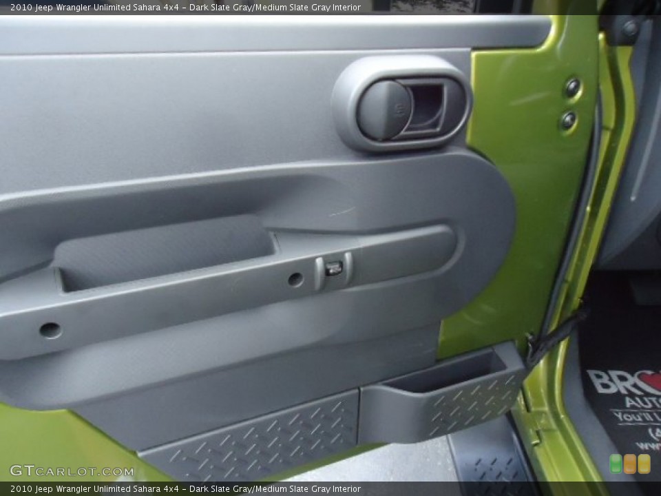 Dark Slate Gray/Medium Slate Gray Interior Door Panel for the 2010 Jeep Wrangler Unlimited Sahara 4x4 #70183901