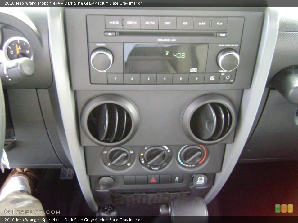 Dark Slate Gray/Medium Slate Gray Interior Controls for the 2010 Jeep Wrangler Sport 4x4 #70186058