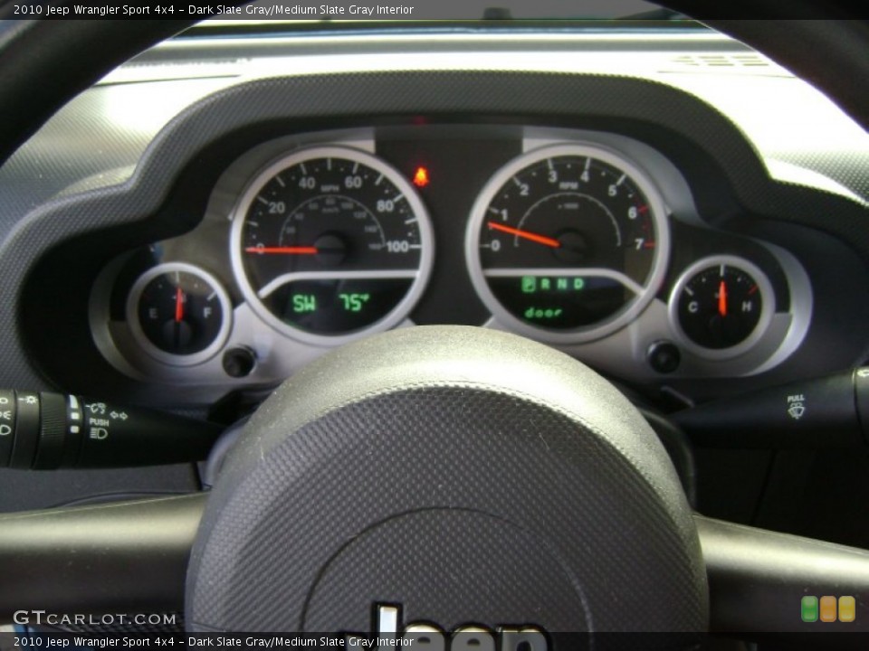 Dark Slate Gray/Medium Slate Gray Interior Gauges for the 2010 Jeep Wrangler Sport 4x4 #70186067