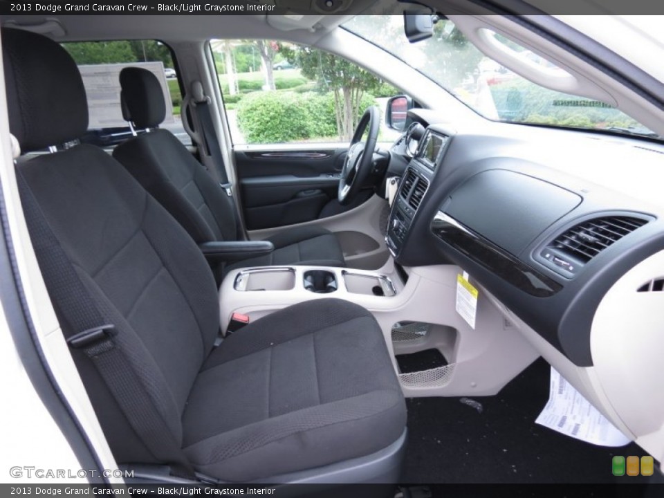 Black/Light Graystone Interior Front Seat for the 2013 Dodge Grand Caravan Crew #70186310