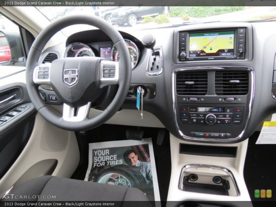 Black/Light Graystone Interior Dashboard for the 2013 Dodge Grand Caravan Crew #70186529