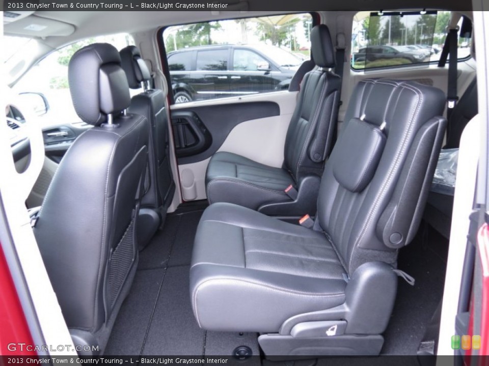 Black/Light Graystone Interior Rear Seat for the 2013 Chrysler Town & Country Touring - L #70187360