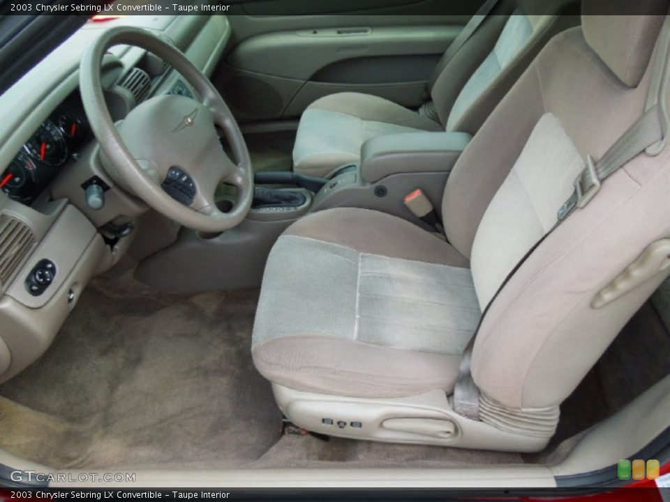 Taupe Interior Photo for the 2003 Chrysler Sebring LX Convertible #70191155