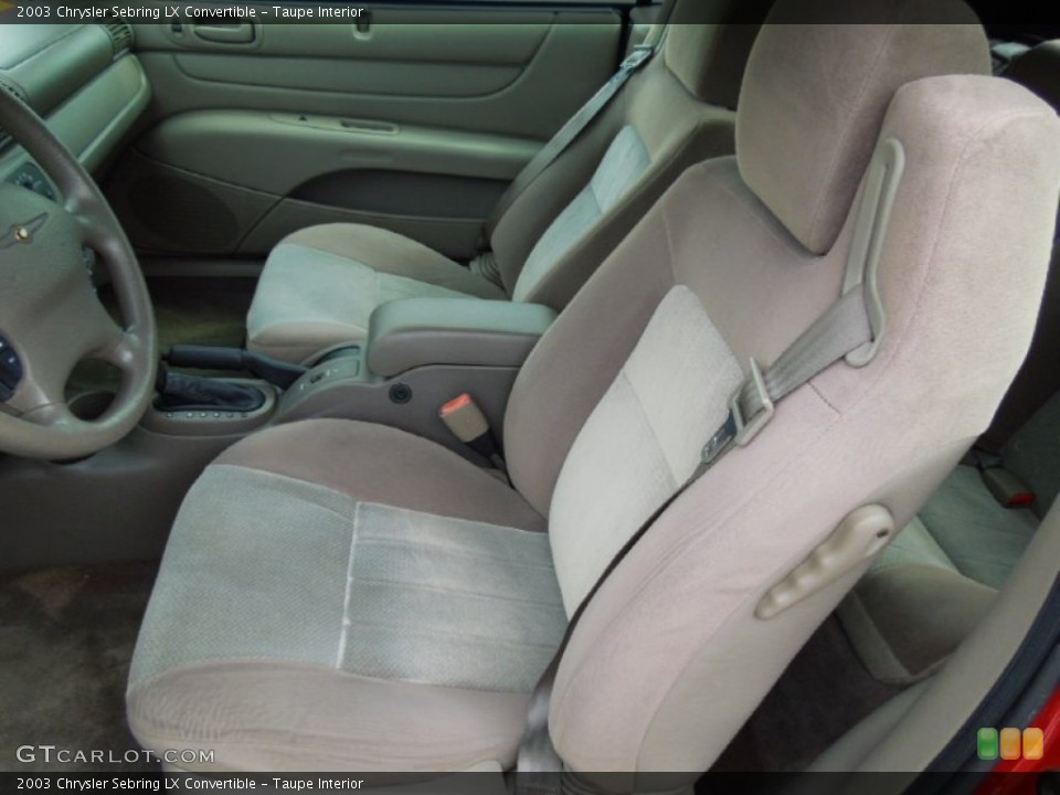 Taupe Interior Front Seat for the 2003 Chrysler Sebring LX Convertible #70191158