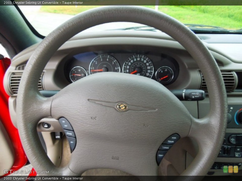 Taupe Interior Steering Wheel for the 2003 Chrysler Sebring LX Convertible #70191173