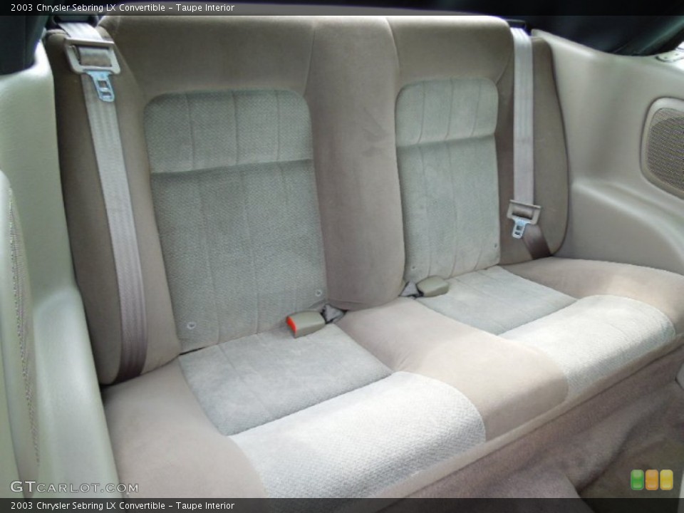 Taupe Interior Rear Seat for the 2003 Chrysler Sebring LX Convertible #70191182