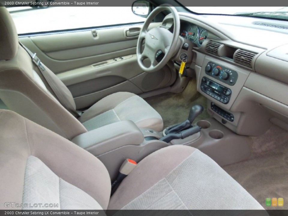 Taupe Interior Photo for the 2003 Chrysler Sebring LX Convertible #70191188